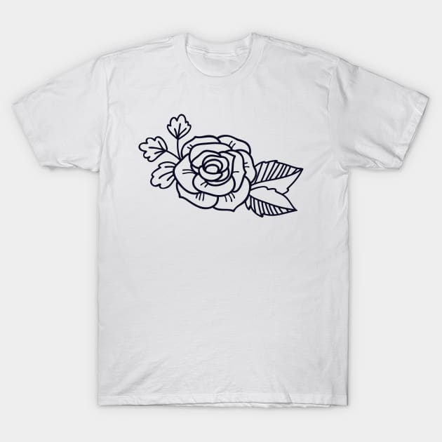 Flower Line Art T-Shirt by Socity Shop